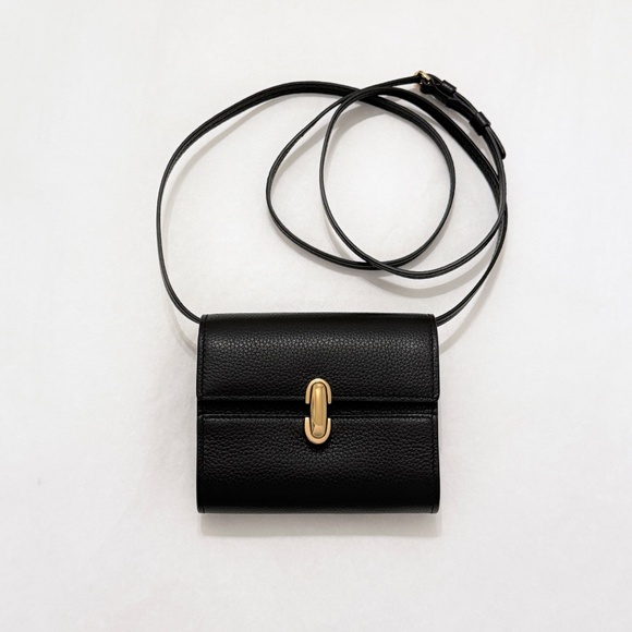 SAVETTE Symmetry Wallet Bag in Black Grained Calfskin Leather - Picture 4 of 12